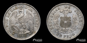 Chile, Santiago. 1 Peso "Aguila". 1876.