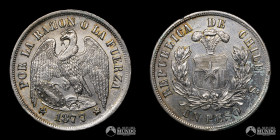 Chile, Santiago. 1 Peso "Aguila". 1877.