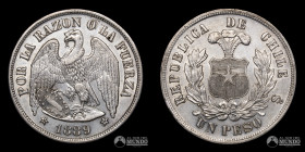 Chile, Santiago. 1 Peso "Aguila". 1889.