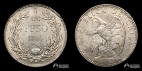 Chile, Santiago. 1 Peso "Condor". 1895.
