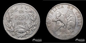 Chile, Santiago. 1 Peso "Condor". 1895.
