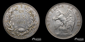 Chile, Santiago. 1 Peso "Condor". 1896.