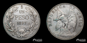 Chile, Santiago. 1 Peso "Condor". 1897.