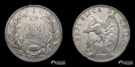 Chile, Santiago. 1 Peso "Condor". 1902.