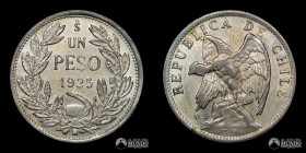 Chile, Santiago. 1 Peso "Condor". 1925.