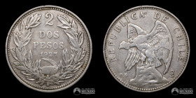 Chile, Santiago. 2 Pesos "Condor". 1927.