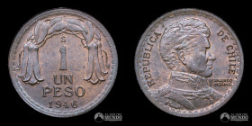 Chile, Santiago. 1 Peso. 1946.