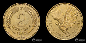 Chile, Santiago. 2 Centesimos. 1960.
