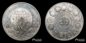 Chile, Santiago. 10.000 Pesos. 1991. Conmemorativa: Encuentro de Dos Mundos.