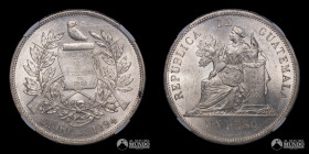 Guatemala. 1 Peso. 1894. NGC MS61.