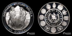 Guatemala. 1 Quetzal. 1997. Conmemorativa: Danzas y trajes tipicos - Baile del Son.