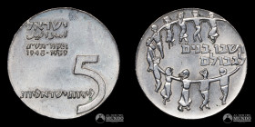 Israel. 5 Liras. 1959. Conmemorativa: Reunion de los exiliados.