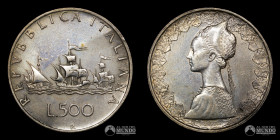 Italia, Roma. 500 Liras. 1960.