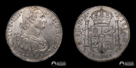 Mexico, Ciudad de Mexico. 8 Reales. 1793 (Carlos IV). FM. NGC AU58.