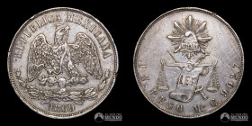 Mexico, Ciudad de Mexico. 1 Peso. 1869.