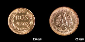 Mexico, Ciudad de Mexico. 2 Pesos. 1945. Oro.
