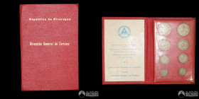 Nicaragua. Set de presentacion de cuatro monedas de cuproniquel: 5, 10, 25 y 50 Centavos. 1967.