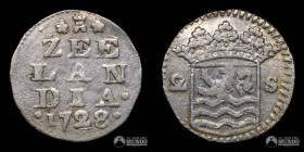 Paises Bajos, Zelanda. 2 Stuivers. 1728.