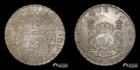 Peru, Lima. 8 Reales "Columnarios". 1754 (Fernando VI). JD.