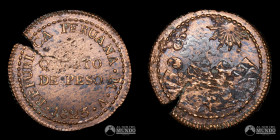 Peru, Lima. ¼ de Peso. 1823.