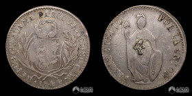 Peru, Pasco. 4 Reales. 1844. M.