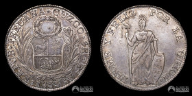 Peru, Cuzco. 8 Reales 1833. BO AR.