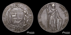 Peru, Lima. 8 Reales. 1849. MB.