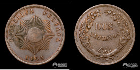 Peru, Lima. 2 Centavos. 1945.