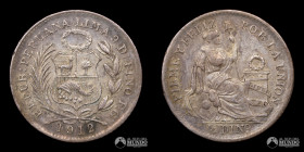 Peru, Lima. ½ Dinero. 1912. FG.