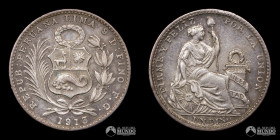 Peru, Lima. 1 Dinero. 1913. FG.