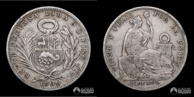 Peru, Lima. ⅕ de Sol. 1899.