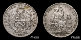 Peru, Lima. ½ Sol. 1928.