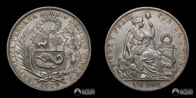 Peru, Lima. 1 Sol .1889. TF.