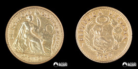 Peru, Lima. 10 Soles. 1959. Oro.