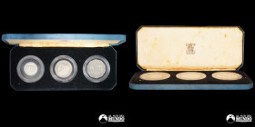 Republica Dominicana. Set de pruebas de 25 Centavos, ½ Peso y 1 Peso. 1983. Conmemorativas: Derechos humanos. ESTUCHE ORIGINAL.