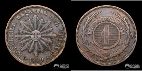 Uruguay. 1 Centesimo. 1869.