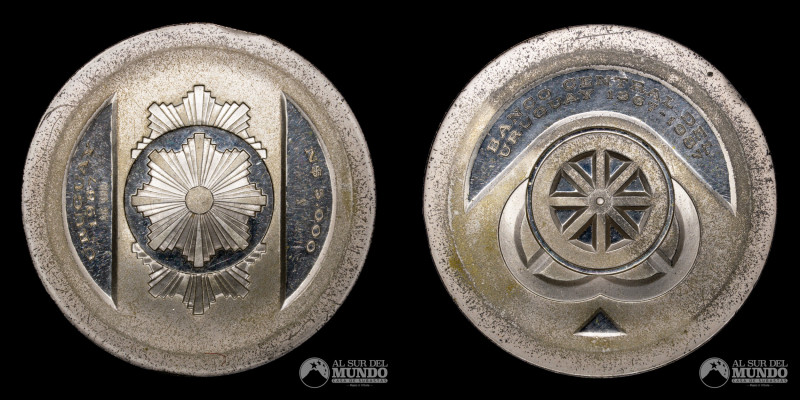 Uruguay, ceca de Santiago (Chile). 5.000 Nuevos Pesos. Emision conmemorativa: 20...