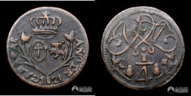 Venezuela, Caracas. ¼ de Real. 1821 (Fernando VII).