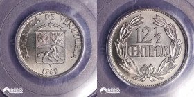 Venezuela. 12 ½ Centimos. 1969. PCGS MS 67. RARA.