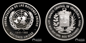 Venezuela. 500 Bolivares. 1995. Conmemorativa: 50 años de la ONU.