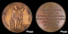 Argentina. Medalla: Inauguracion del monumento a Adolfo Alsina. 1881.