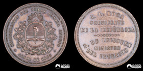 Argentina. Medalla: Inauguracion del Ferrocarril Andino. 1885.