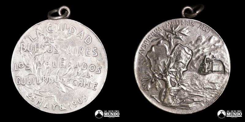 Argentina. Ferroviarias. 1903. La Ciudad de Buenos Aires a los Delegados del Gob...