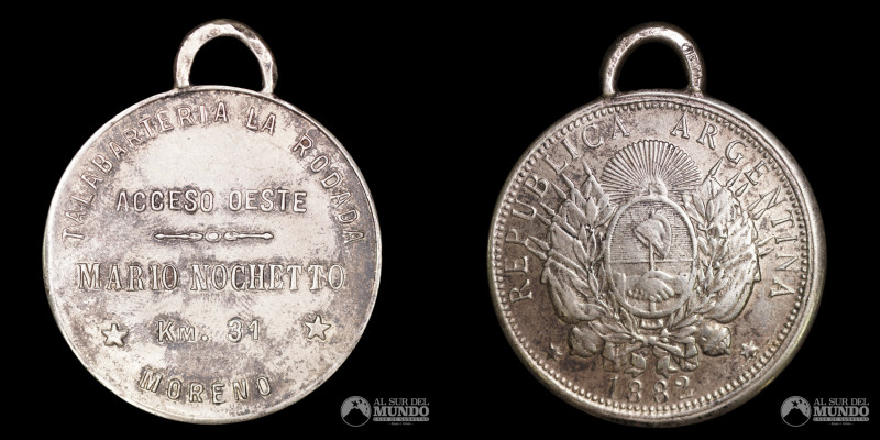 Argentina. Medalla: Talabarteria La Rodada / Acceso oeste / Mario Nochetto. S/F....