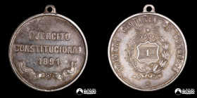 Chile. Medalla: Primera Compañia de Bomberos al Ejercito Constitucional de 1891.