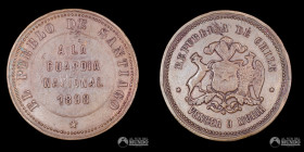 Chile. Medalla: Santiago a la Guardia Nacional. 1898.