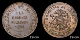 Chile. Medalla: Santiago a la Guardia Nacional. 1898.