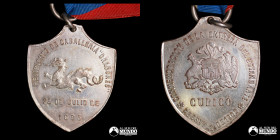 Chile. Medalla: Conmemoracion de la Entrega del Estandarte. Batallon de Caballeria "Dragones". Curico, 1902.