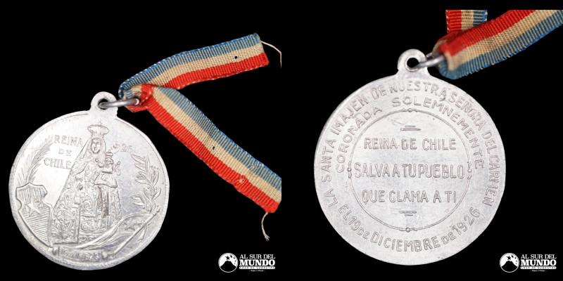Chile. Medalla de Nuestra Señora del Carmen. Reina de Chile. 19 de diciembre de ...