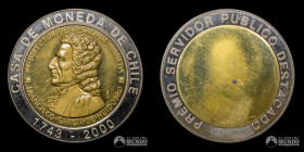 Chile, Santiago. Medalla: Premio al Servidor Publico Destacado. 2000.